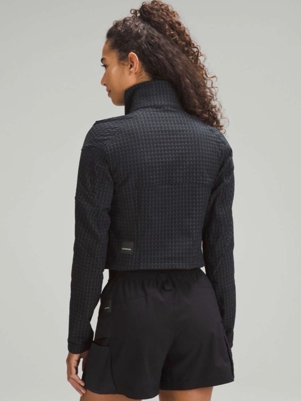 Lululemon Water-Repellent Grid Fleece Hiking Jacket Black size 0 - Picture 2 of 14
